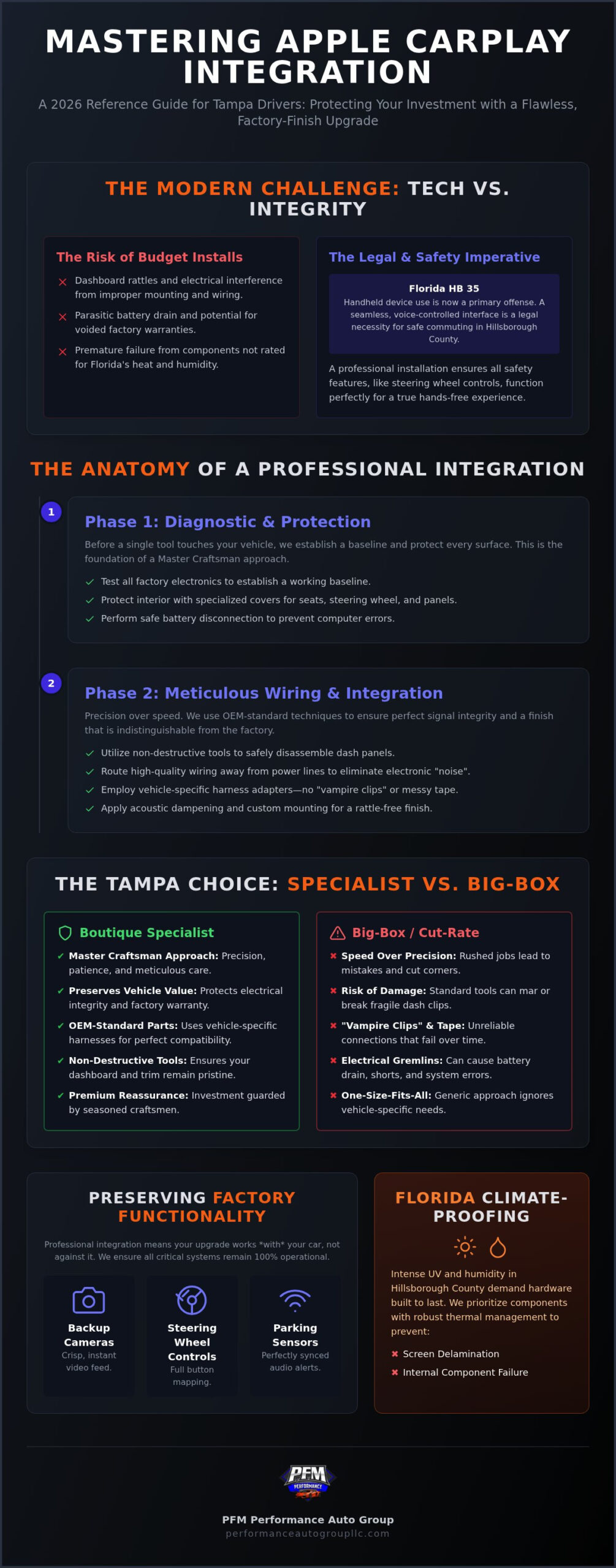 Apple CarPlay Installation Tampa: The 2026 Reference Guide to Premium Tech Integration